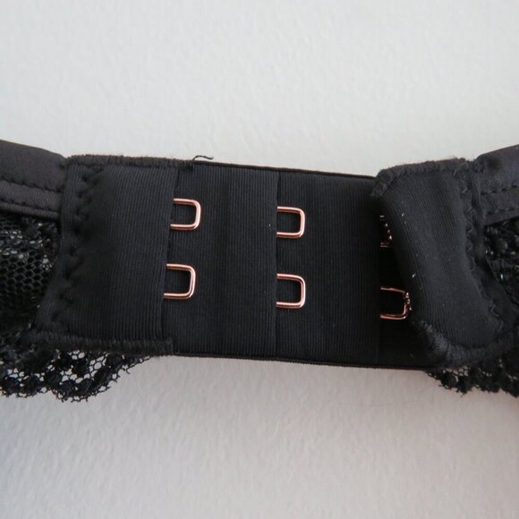 LOUNGE Tyra Floral Lace Sheer Mesh Suspender Belt in Black - Size XS - Picture 12 of 14